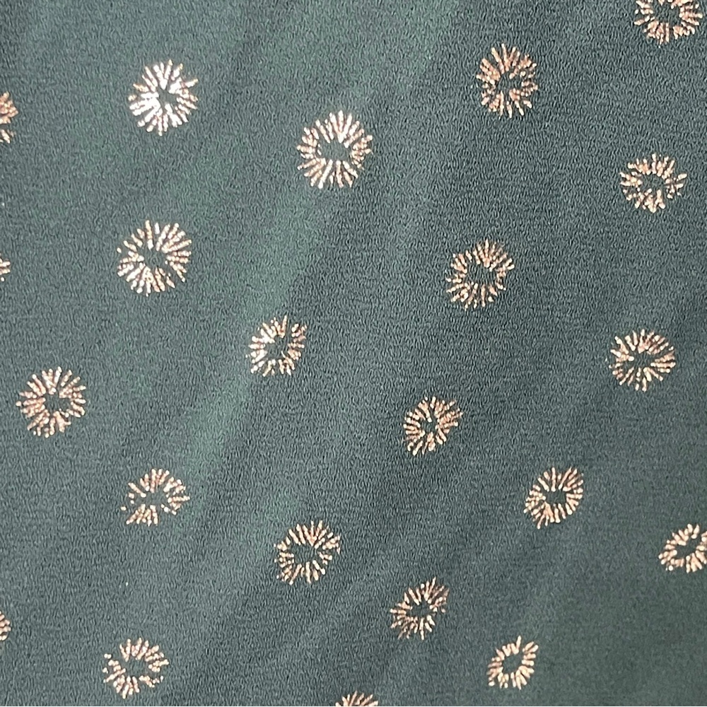 Full Moon Maternity Top Short Sleeve Size Large Teal Gold Bohemian Style Comfy - Picture 4 of 5